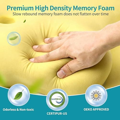Cervical Neck Pillow for Pain Relief - Ergonomic Pillow for Neck Support, Contour Memory Foam Pillows for Sleeping, Orthopedic Bed Pillow for Side Back Stomach Sleepers(Blue) thumbnail 5