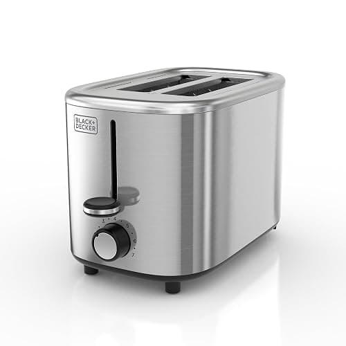 BLACK+DECKER® 2-Slice Toaster with 7 Toast Shade Settings, Extra-Wide Slots for Bagels, Stainless Steel Exterior Finish - Image 1