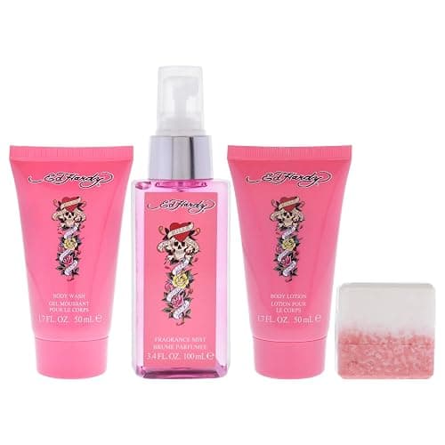 Ed Hardy 4 Pieces Gift Set for Women, (3.4 Ounce Body Mist + 1.7 Ounce Body Lotion + 1.7 Ounce Body Wash + 2.65 Ounce Shower Steamer) thumbnail 3