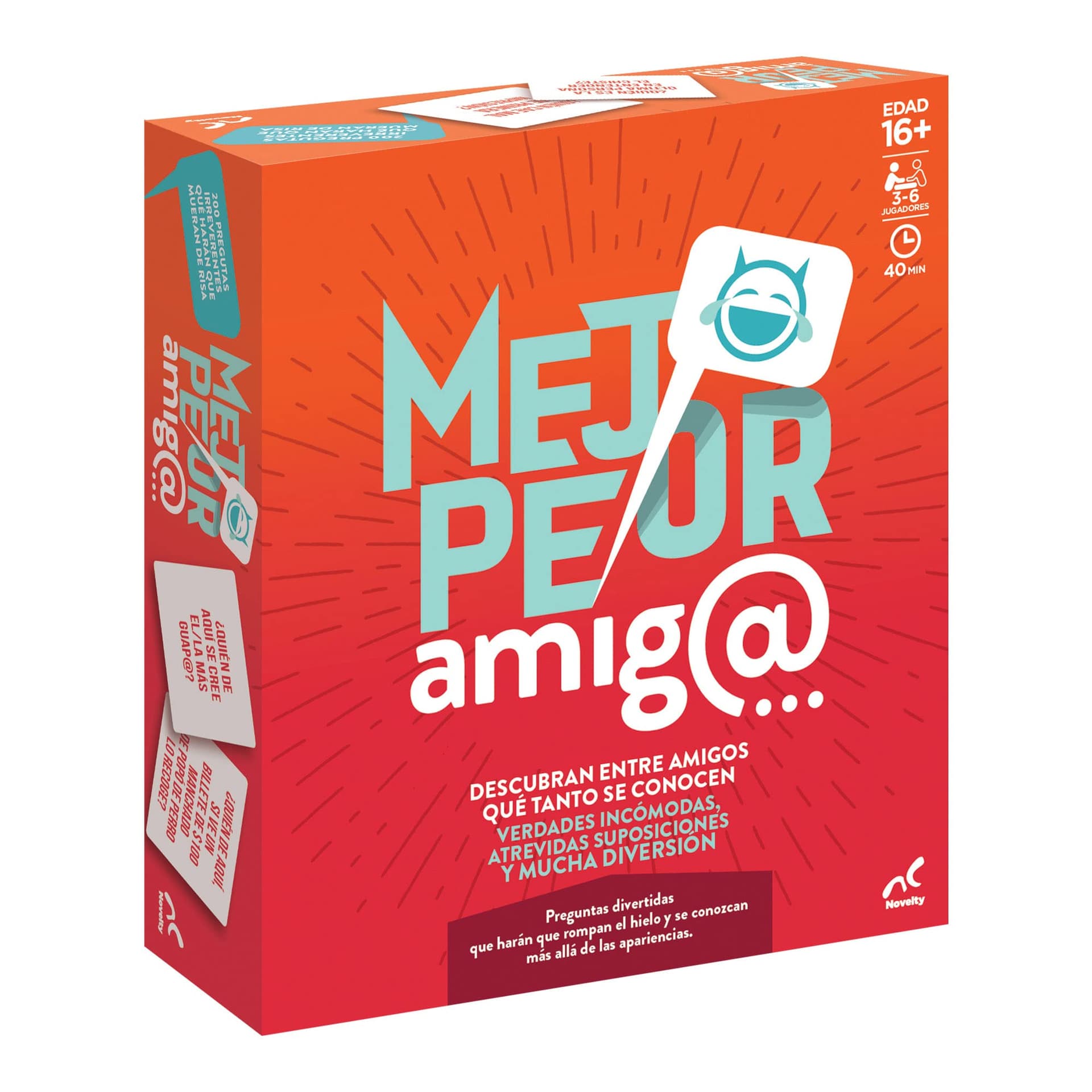 Novelty Corp Juego de Mesa para Fiesta, Mejor - Peor Amigo, Juegos Clásicos y Tradicionales - Image 1