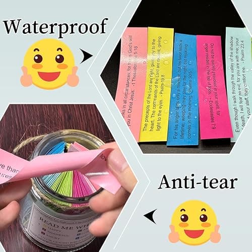 Read Me When Bible Verse Prayer Jar with Prayer Cards, Daily Scripture for Emotions, Hope and Encouragement, Christian Gifts for Women, Mom Birthday, Christmas, Graduation and Teen Gifts thumbnail 2
