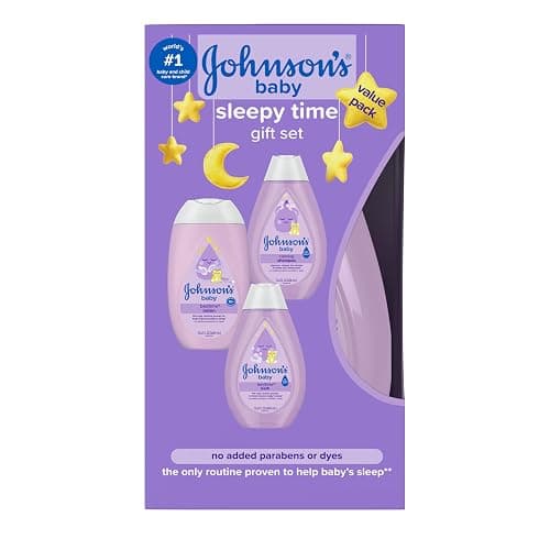 Johnson's Baby Sleepy Time Gift Set with Calming Bedtime Bath Wash, Lotion & Shampoo, Baby Bedtime Essentials with Relaxing NaturalCalm Aromas, Hypoallergenic & Paraben-Free, 3 Items thumbnail 5