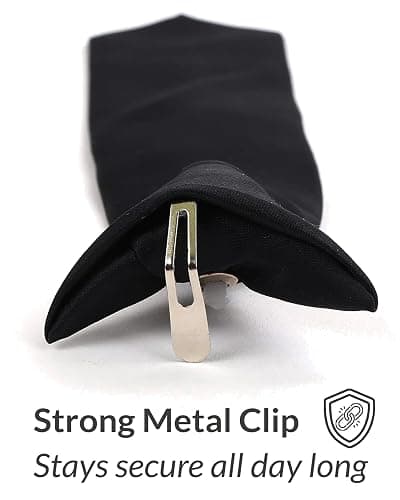 Umo Lorenzo Boys Clip on Tie Solid Neck Tie for Infants, Kids and Teens Up to 15 Years Old thumbnail 4