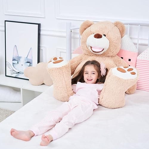 IKASA Giant Teddy Bear Plush Toy Stuffed Animals (Brown, 100cm) thumbnail 2