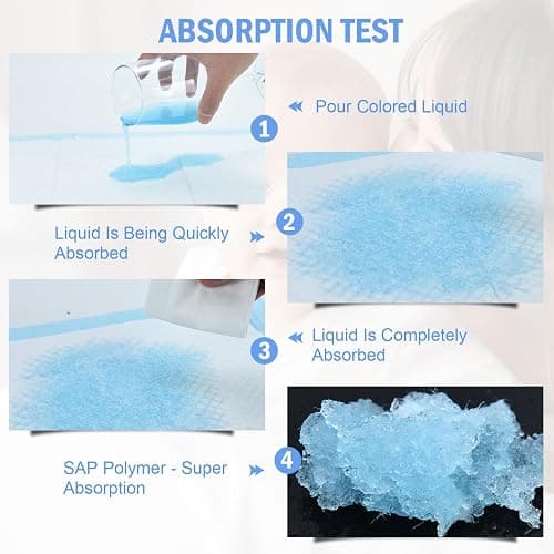 Rocinha 100 Pack Disposable Changing Pads Baby Disposable Underpads Waterproof Diaper Changing Pad Breathable Underpads Bed Table Protector Mat, 17 Inches x 13 Inches thumbnail 5