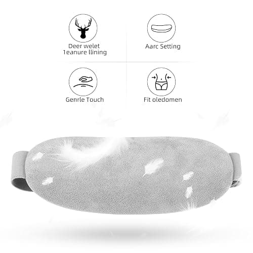 Portable Cordless Heating Pad, Electric Waist Belt Device, Heating Pad for Back Pain, 3-Speed Adjustment, Portable Electric Fast Heating Belly Wrap Belt for Women and Girl (White) thumbnail 3