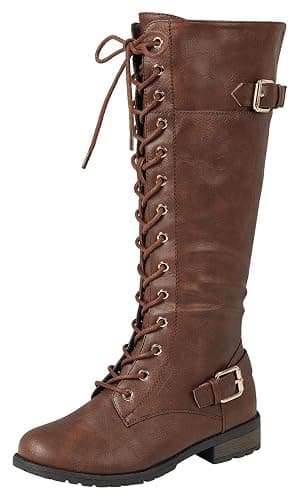 Mango 27 Womens Knee High Buckle Riding Boots - Image 1