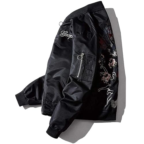 XYXIONGMAO Japanese Dragon Tiger Hip Hop Clothing Men'S Bomber Jacket Oversized Street Windbreaker Flying Streetwear thumbnail 2