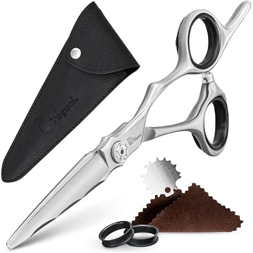 Fagaci Professional Hair Cutting Scissors 5” Japanese Steel for Ultra-Precise Cuts, Razor Sharp Blades Hair Scissors for Women & Men, Extreme Durability Hair Shears, Hair Cutting Barber Scissors - Image 1