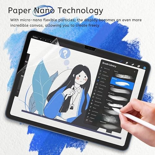 MOBDIK 2 Pack Paperfeel Screen Protector Compatible with iPad A16 11th / 10th Generation (2025/2022) & iPad Air 11 M3 2025 / M2 2024, Crafted for Natural Writing, Less Reflection, Easy Installation thumbnail 4