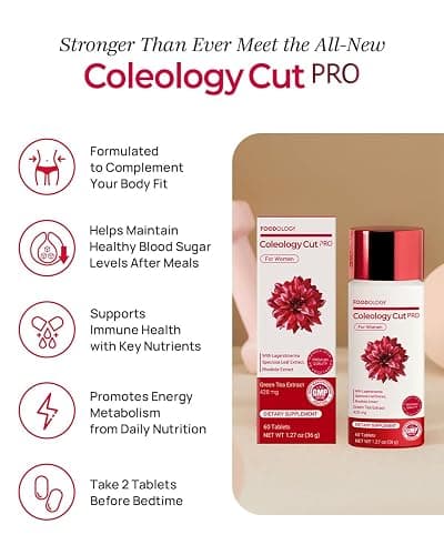 FOODOLOGY Coleology Cut PRO (30Days) - Support Weight Loss and Burn Calories for a Balanced Diet and Regular Activity, Nutrient Support, Green Tea Extract, Rhodiola Rosea, Korean Dietary Supplement thumbnail 6