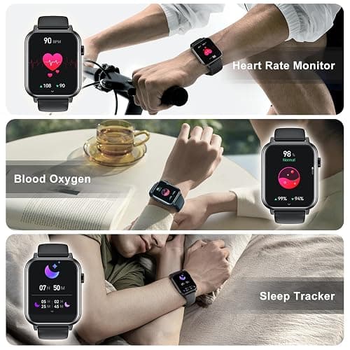 Matakul Smart Watch for Men Women 1.96" HD Screen Smartwatch Answer/Make Calls 100+ Sport Modes IP68 Waterproof Fitness Tracker with Step Counter,Sleep & Heart Rate Monitor for Android iOS Phones thumbnail 6