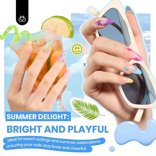 Beetles Gel Polish Seasonal Symphony- 85Pcs Gift Gel Nail Polish Kit with UV Light, 55 Colors Nail Set with Diamond Decorations & Manicure Art Stickers and Tools Soak Off All Season Gift for women thumbnail 6