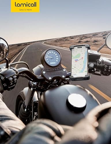 Lamicall Bike Motorcycle Phone Mount - [1s Quick Lock] Bike Cell Phone Holder Clip, Bicycle Scooter Handlebar Clamp, for iPhone Air, 17 16 15 Pro Max, Galaxy S25 S24 Ultra, More 6-7" Phones thumbnail 7