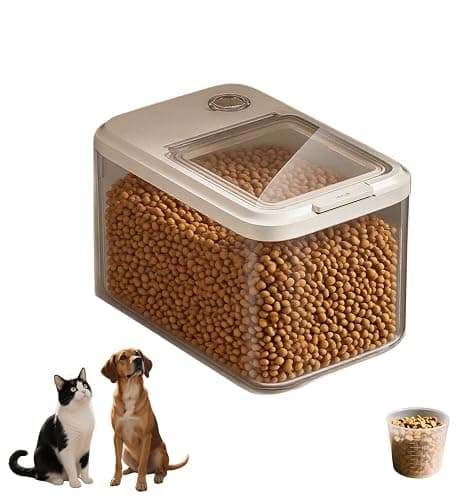Xexevtk Dog Food Storage Container,2025 High-Capacity Pet Food Container Airtight with Cup,Durable Design for Dog/Cat/Bird Food Storage, Keep Dry Food Fresh (Transparent, 30 Pounds) - Image 1
