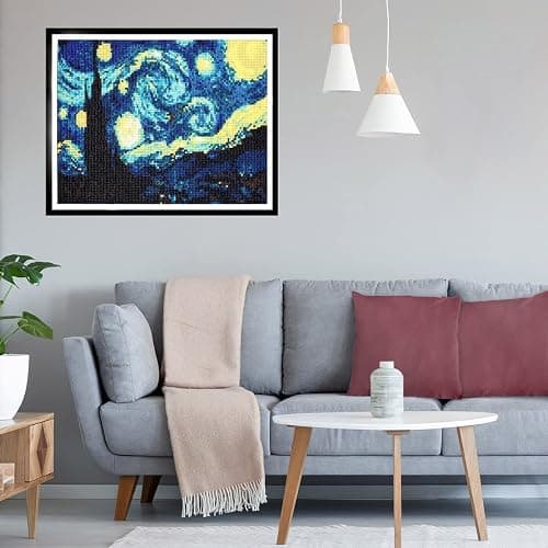 5D Diamond Painting Kit Completo, Pittura Diamante Cielo Stellato per Bambini DIY Strass Ricamo a Punto Croce Decorazione per Casa 30x40cm thumbnail 2