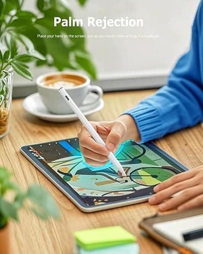 Stylus Pen for iPad (2018-2025) - 13 Minutes Fast Charging, Palm Rejection,Tilt Sensitivity, Compatible Apple iPad 11 A16/10/9/8/7/6th Gen, Pro 12.9/11/13 Inch M4, Air 3/4/5/M2/M3, Mini 5/6 thumbnail 5