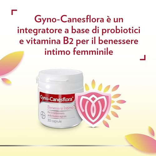 Gyno-Canesflora Benessere Intimo, Integratore Orale Per Donna, a Base di Lactobacilli e Vitamina B2, Probiotici Donna Flora Intima Vaginale, 30 Capsule thumbnail 2