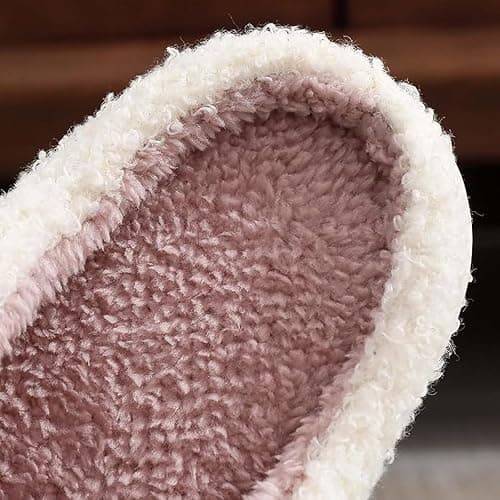Gingerbread Man Christmas Slippers for Women Men, Cute Fuzzy House Slippers, Cozy Warm Plush Indoor Slippers, Non-slip Soft Winter Holiday Slippers, White Fluffy Xmas Slippers, Christmas Gift Slippers for Adults thumbnail 5