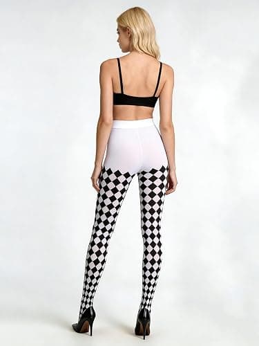 Moketiere Black and White Tights for Women thumbnail 6