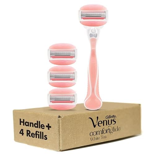 Gillette Venus ComfortGlide White Tea Women's Razor, Handle + 4 Blade Refills, Holiday Gifts for Women thumbnail 3