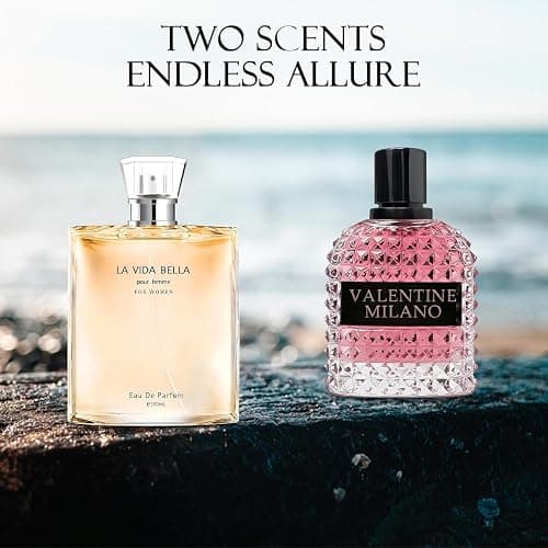 VENEZIO PROFUMO 6PCS Perfume Set for Women - Floral Fragrance Gift Set with Vanilla, Sweet Fruity Eau De Parfume | 3.4 Fl Oz Each (La Vida Bella, Sarah & Valentine Milano Perfume for women) thumbnail 2