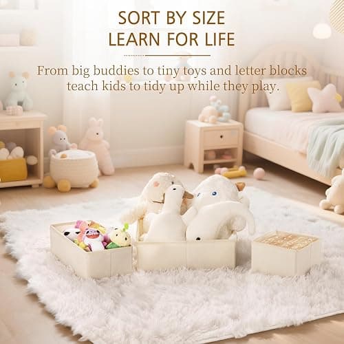 Criusia 15 Pack Drawer Organizer for Clothes, Foldable Dresser Dividers with 3 Sizes, Fabric Storage Bins – Beige thumbnail 3