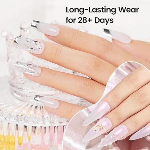 JODSONE 10ML Nail Glue Gel für Nagelspitzen Langanhaltender Verlängerungsklebstoff für klare Nagelspitzen und klare Press-On-Nägel, Nagelreparaturbehandlung, benötigt U V Licht gehärtet thumbnail 3