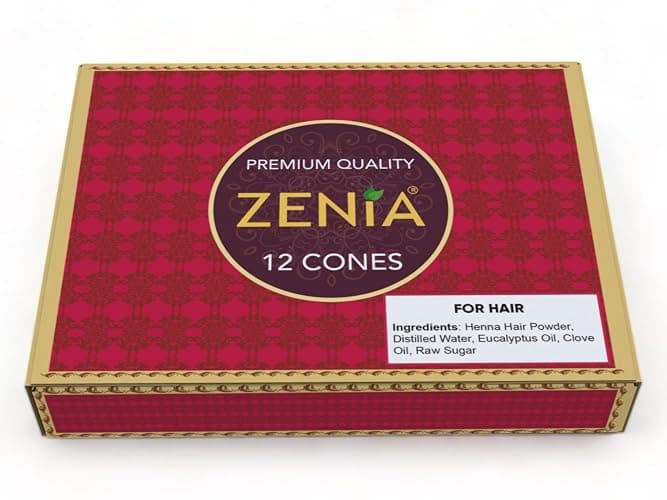 12 Pack Cones Natural Ready to Use Henna Paste Hair Color Hair Dye Cones thumbnail 2