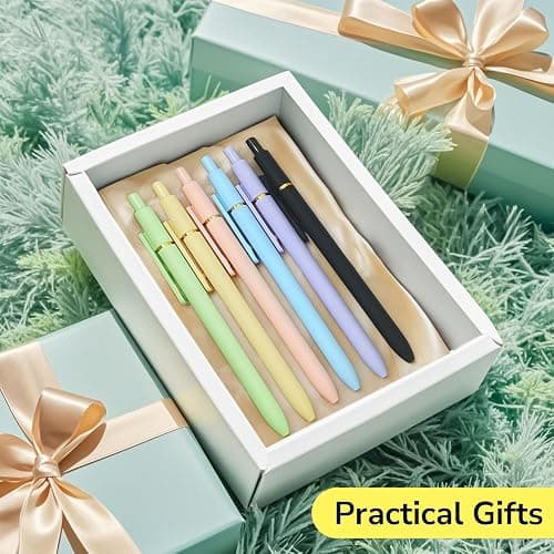 UIXJODO Colored Pens, 6 Pcs Colorful Pens Fine Point Smooth Writing Pen, 0.5mm Colored Ink Gel Pen for Journaling Note Taking Planner, School Supplies Gifts for Nurse Teacher (6 Pcs Gold Vibrant) thumbnail 7