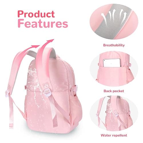 Roffatide Anime Kawaii Backpack with 12 Pcs Accessories Cartoon Travel Aesthetic New Semester Gifts Bag with Cute Pins Anti-Theft Laptop Backpack Travel Hiking Daypacks Rucksack thumbnail 4