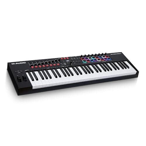 M-AUDIO Oxygen Pro 61 Key USB MIDI Keyboard Controller With Beat Pads, MIDI-assignable Knobs, Buttons and Faders, and Native Instruments Sound Package (NKS Integration) - Image 1
