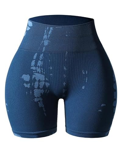 AUROLA Serpent Seamless Scrunch Workout Shorts for Women,Tummy Control Squat Proof Ribbed Thick Active Gym Short thumbnail 4