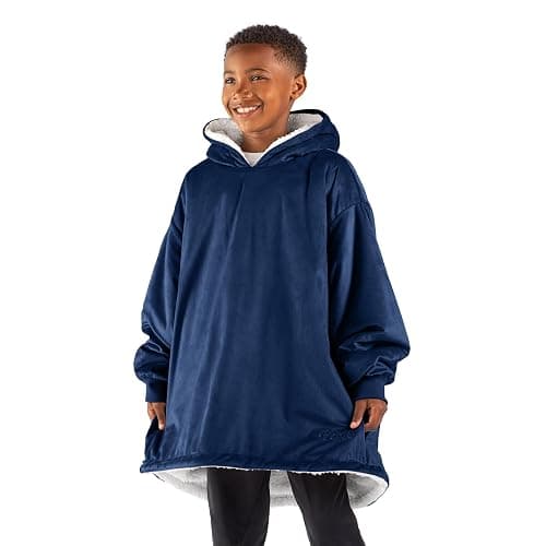 Bare Home Wearable Blanket Hoodie - Soft Plush Sherpa - Warm and Cozy - Oversized Wearable Blanket - Adult & Kid Sizes - Image 1