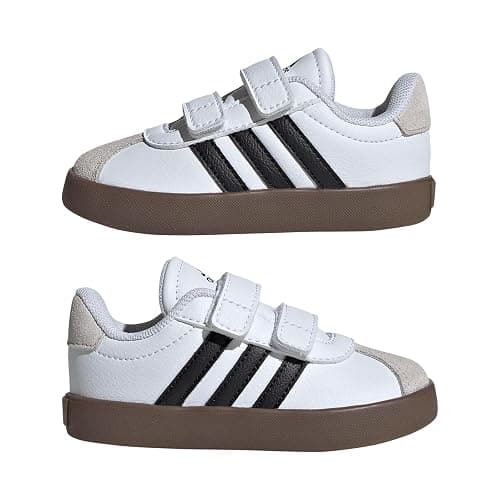 adidas Boys Vl Court 3.0 Slip On Sneakers Shoes Casual - Pink, White thumbnail 9