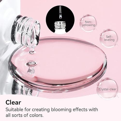 Makartt Blooming Gel-Clear 2 Pcs Marble Gels Nail Polish Blossom Gels for Spreading Effect,Gel Paint Nail Art Supplies for Watercolor Design,Floral Print, Nail Art Design DIY Manicure for Women thumbnail 6