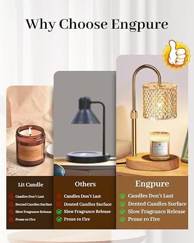 Candle Warmer Lamp with Timer Dimmer Adjustable Height for New Home Decor, Birthday Gifts for Women,Candle Warmer for Women Mom Christmas Mother's Day Gfit thumbnail 5