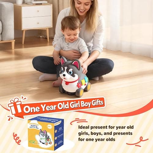 Baby Toys for 6-12-18 Month, 3-in-1 Musical Puppy Toy, Crawling & Walking Toys for 1 Year Old Boy Girl Gifts, Bilingual Learning Educational for 7 8 9 10 Months Developmental Toy thumbnail 7