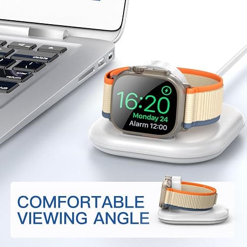 for Apple Watch Charger Stand, Magnetic Fast Charging Dock Portable Design | Compatible with iWatch Series 11/10/9/8/7/6/5/4/3/2, SE, Ultra 3/2/1, Supports Nightstand Mode, for Travel Office thumbnail 5