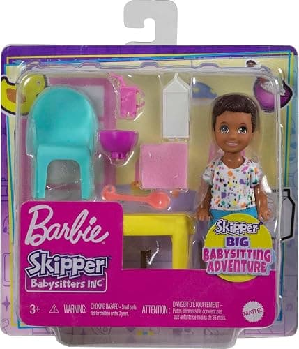 Barbie Skipper Babysitters Inc Small Doll and Accessories Playset with Toddler Boy Doll, Table, Chairs and 4 Food-Themed Pieces thumbnail 6