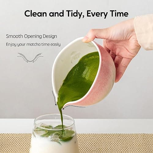 Veraelle Matcha Whisk Set, Handcrafted Crystalline Glaze Matcha Set, 8 Pcs Matcha Kit Includes Matcha Bowl, Whisk with Holder, Bamboo Scoop & Spoon, Sifter and Tea Towel, Ceremonial Matcha Tea Set thumbnail 6