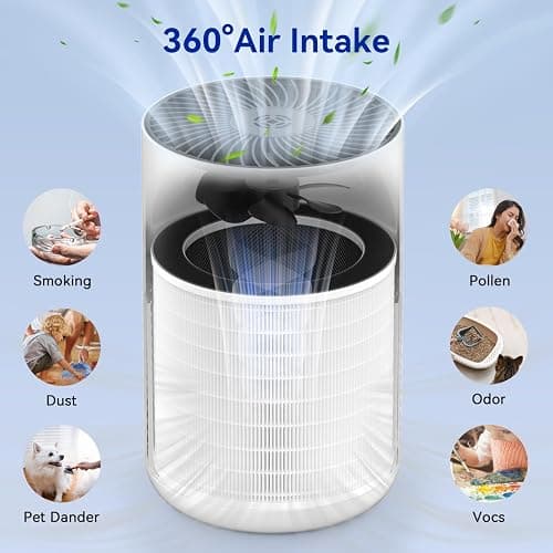 Aucleia Original True HEPA Filter for KQ-31/KQ-31A,H13 360° 3-Stage Filtration,Removes Dust Pets Hair Smoke Odor and More,Air Cleaner for 99.99% Allergies thumbnail 3
