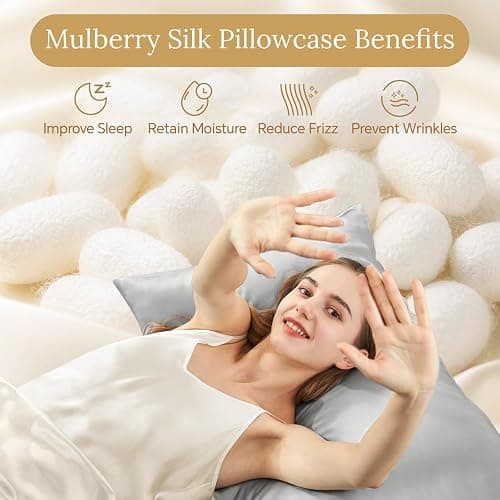 Light Grey Silk Pillow Cases thumbnail 3