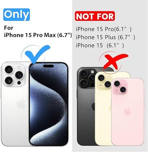 Temdan for iPhone 15 Pro Max Case Clear, [Compatible with Magsafe][Anti-Yellowing][Military-Grade Protection] Shockproof Slim Phone Case for iPhone 15 Pro Max - iPhone 15 Pro Max - Clear thumbnail 2