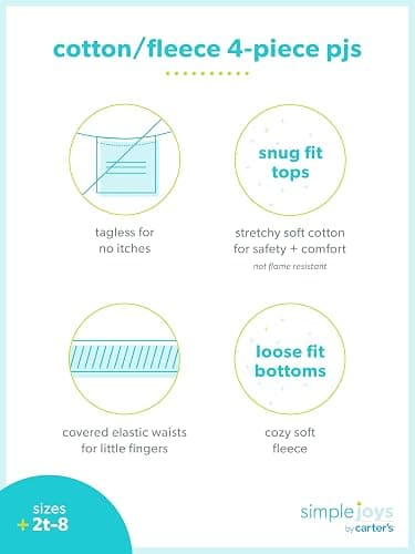 Simple Joys by Carter's baby-girls 4-piece Pajama Set thumbnail 5