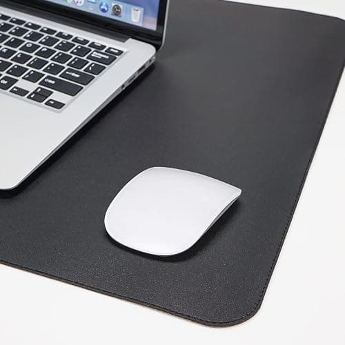 Large Desk Mat 47" x 23.7",Leather Desk mat,Double-Sided Desk Pad,Desk matt for Desktop,Large Mouse Pad,Office Desk mat,Waterproof Desk Blotter pad for Office&Home(Black+Cork) thumbnail 7