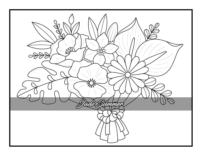 100 Flowers: An Adult Coloring Book with Bouquets, Wreaths, Swirls, Patterns, Decorations, Inspirational Designs, and Much More! thumbnail 92
