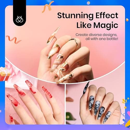 Beetles Blooming Gel - Hema Free Clear Blossom Blooming Gel Polish for Spreading Effect DIY Watercolor Floral Print Soak off U V LED Lamp Cure Nail Diy Manicure Art Design Gift thumbnail 2
