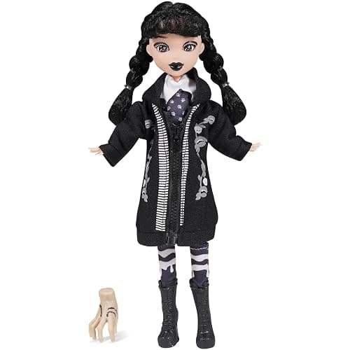 DCSSUB 10" Collectible Doll with Dot Black Dress, Coat, High Heels, Double Ponytail, Violin Accessories & Thing thumbnail 5