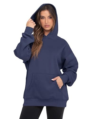 Womens Oversized Hoodies Fleece Loose Hooded Sweatshirt Fall Winter Outfits 2025 Trendy Clothes thumbnail 2
